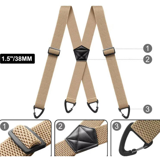 Keresed a stílusos és tartós nadrágtartót a mindennapi vagy alkalmi viselethez? 🧔♂️ Férfi nadrágtartó (hózentróger) X‑háttal és csatos rögzítéssel