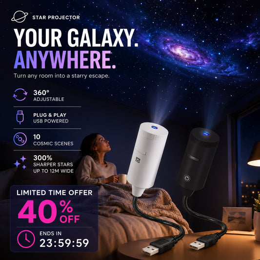 đ Nem kell kĂĄbelekkel Ă©s bonyolult beĂĄllĂtĂĄsokkal bajlĂłdnod az esti csillagokhoz! Plug-and-Play HD csillagvetĂtĆ