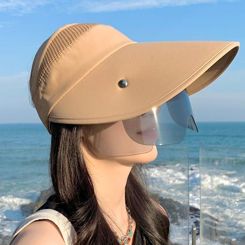 ☀️Védd bőrödet a káros napsugárzástól! 🧢🌞 Széles karimájú napellenzős sapka arcvédővel 💨