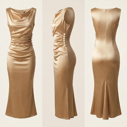 👗 Szeretnél elegáns és nőies megjelenést bármilyen alkalomra? Csipkés, gyöngyházfényű, derékban szűkített ruha