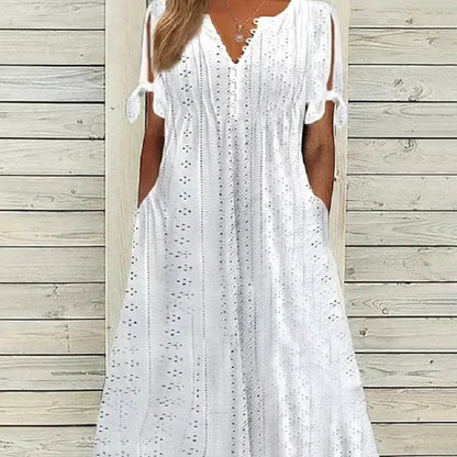 🥰Elegáns női ruha V-kivágással