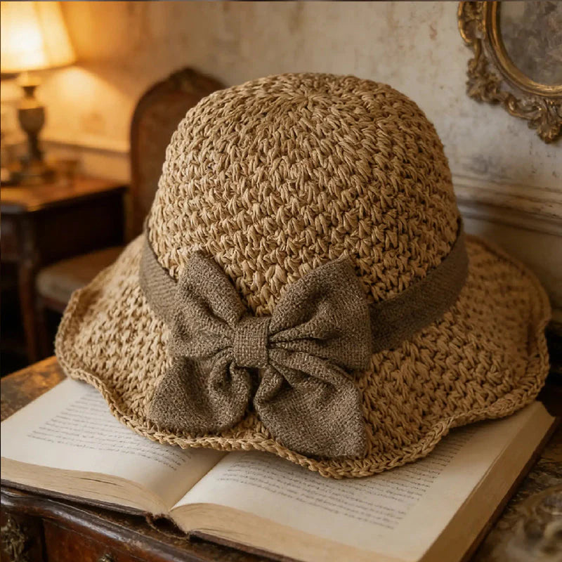 Keresed a tökéletes nyári kalapot, ami véd a naptól és stílusos is egyszerre? ☀️ 🏖️👒 Elegáns, fonott szalmakalap masnival