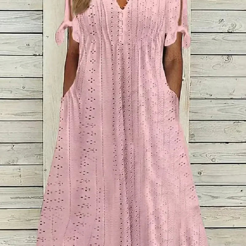 🥰Elegáns női ruha V-kivágással