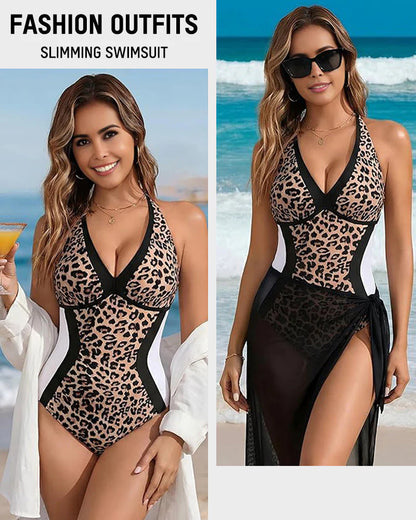 🏖️👙 Női egyrészes fürdőruha színes blokkokkal