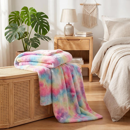 ☁️ Cozy up with this lovely blanket! Ultra-Soft Tie-Dye Plush Throw Blanket