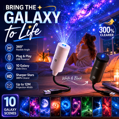 🌃 Nem kell kábelekkel és bonyolult beállításokkal bajlódnod az esti csillagokhoz! Plug-and-Play HD csillagvetítő