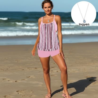 ✨ Női kétrészes, rövidnadrágos blúzszerű tankini 👙🌊