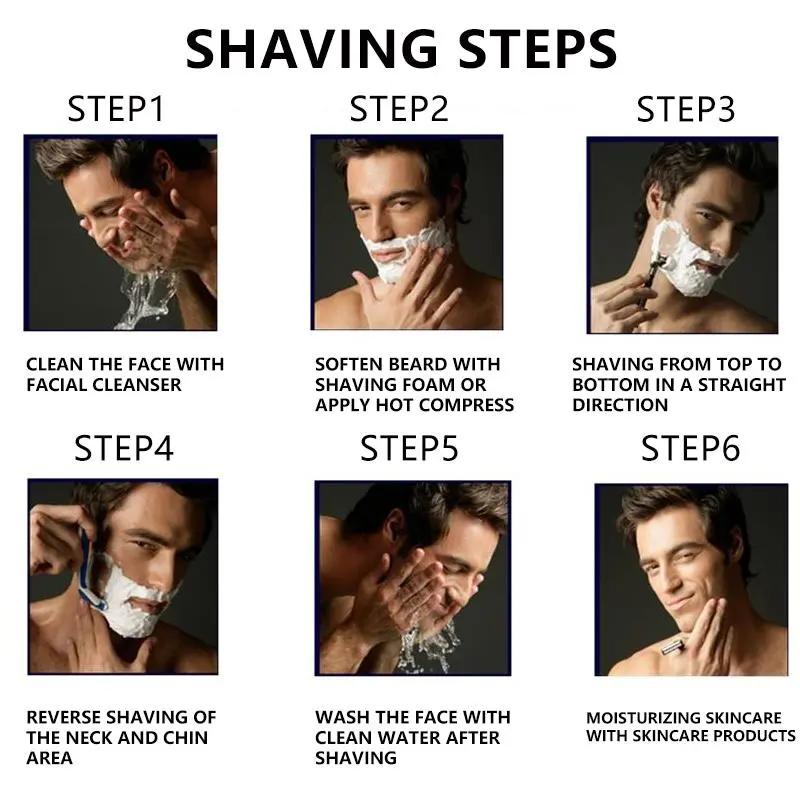 🧔 Férfi borotvapótló készlet + ingyenes tartóUltraéles rozsdamentes acél pengék, tökéletesen sima borotválkozás ✨