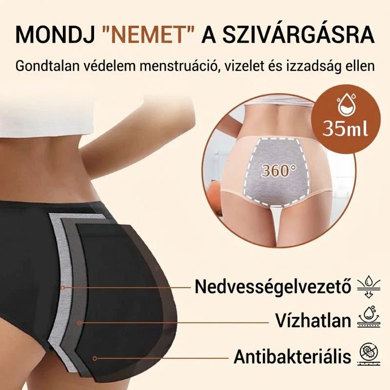 【🔥Vásárlás 1 kap 2 ingyen】💞Új 2026 magas derekú szivárgásmentes bugyi
