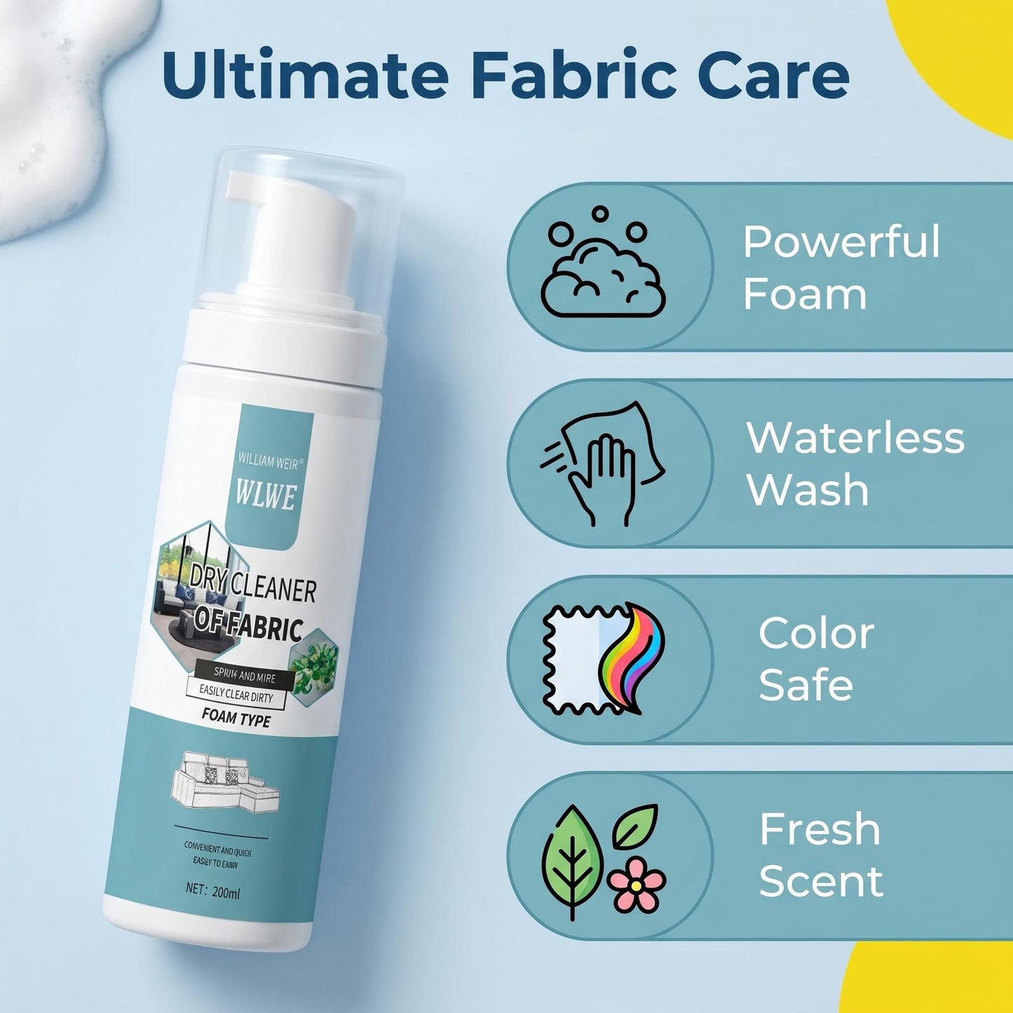 🛋️ A bútorokon ragadó makacs foltok végre eltűnnek erőlködés nélkül! 🧼✨ Erőteljes habos tisztítószer szövetekhez ✅