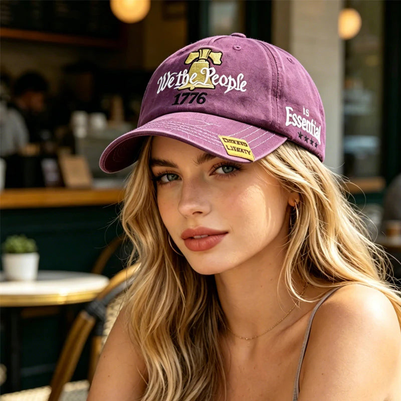 🧢 Kopott amerikai zászlóval hímzett sapka 🇺🇸