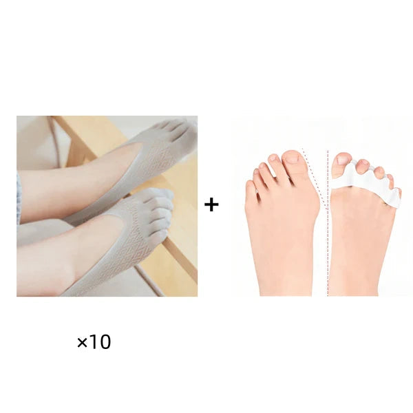 Végre kényelmes zokni minden napra!☀️ Uniszex láthatatlan korrekciós ötujjú zokni✨🧦
