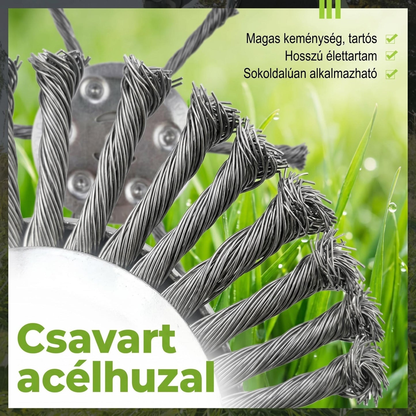 🔥 Cserélhető vágófej fűnyíróhoz / szálvágóhoz – acél vágófej fűnyíráshoz 🌿✂️⚙️