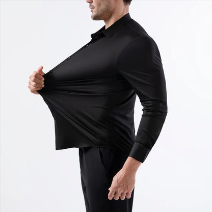 👔✨ Férfi, nagy rugalmasságú, gyűrődésmentes ing – elegancia kompromisszumok nélkül