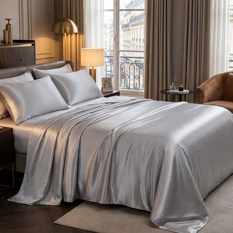 🛏️ Elegáns és puha kényelem a hálószobában! Egyszínű szatén ágynemű