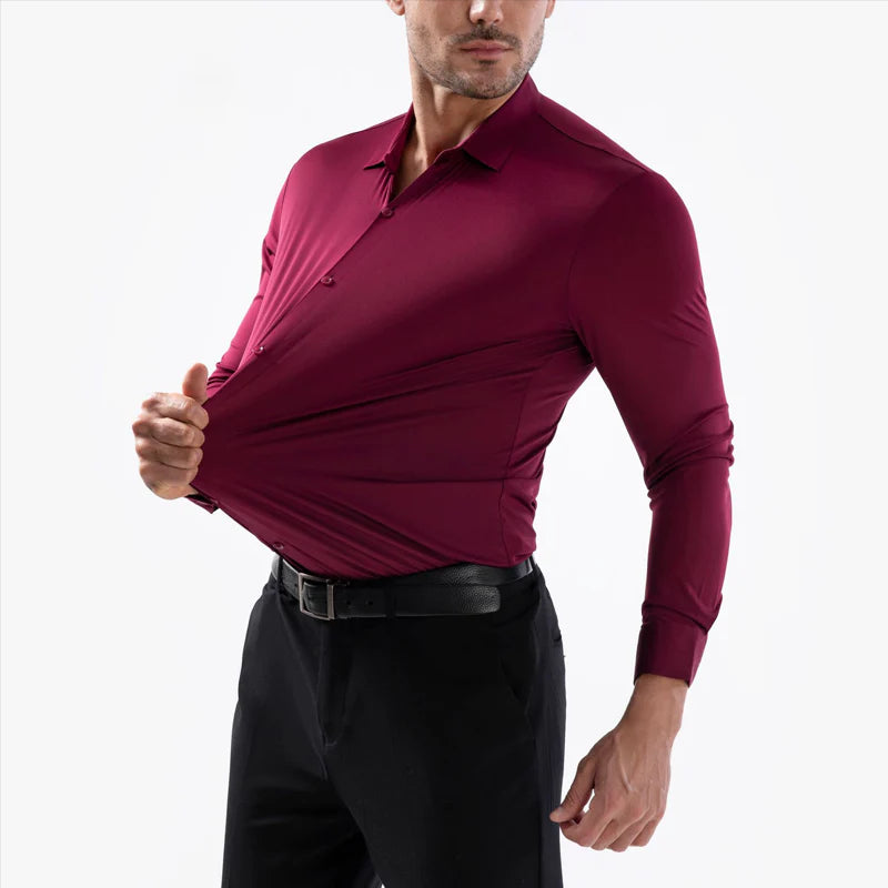 👔✨ Férfi, nagy rugalmasságú, gyűrődésmentes ing – elegancia kompromisszumok nélkül