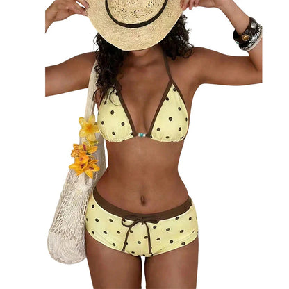🏖️ Strandoláskor minden tekintet rád szegeződik! 👙 Pöttyös bikini nyakpánttal