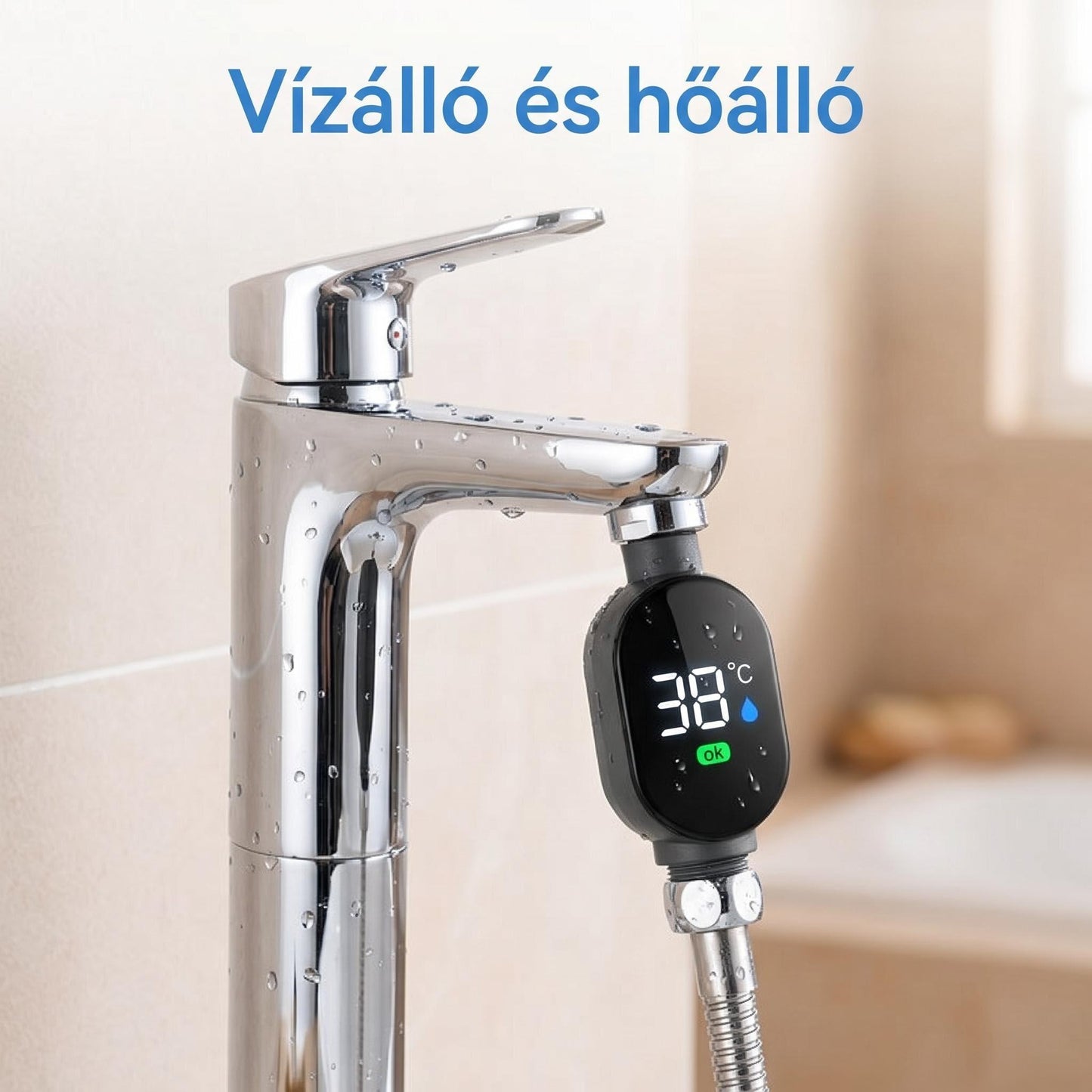 🚿 Zuhanyhőmérő🌡️ – Pontos és biztonságos víz hőmérő mutatás!