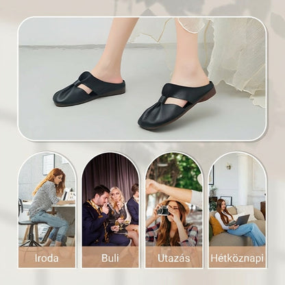 👡 Női csomós mules papucs – puha talp | Divatos dizájn, könnyű és rugalmas – tökéletes sétákhoz és városi programokhoz 🛍️