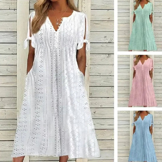 🥰Elegáns női ruha V-kivágással