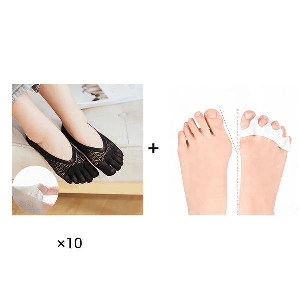 Végre kényelmes zokni minden napra!☀️ Uniszex láthatatlan korrekciós ötujjú zokni✨🧦