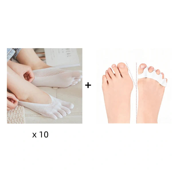 Végre kényelmes zokni minden napra!☀️ Uniszex láthatatlan korrekciós ötujjú zokni✨🧦