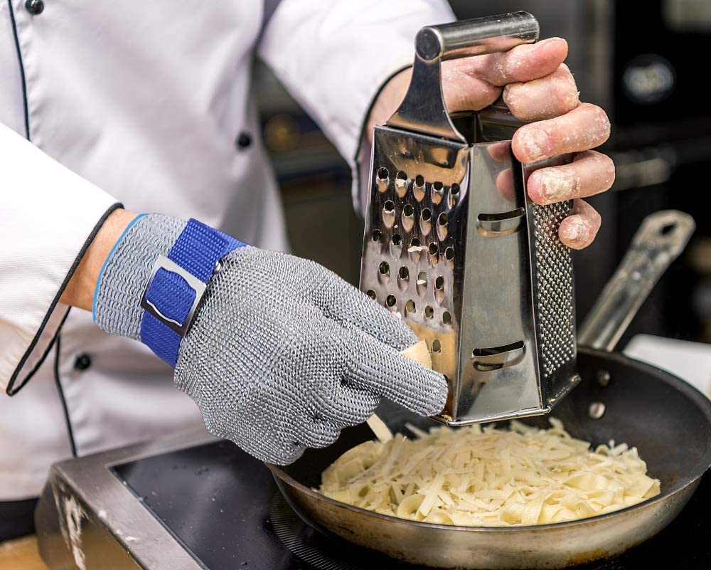 🥩 Vágás közben félsz, hogy megvágod a kezed? Most teljesen biztonságosan dolgozhatsz! ⏳ Élelmiszeripari minőségű rozsdamentes acél hálós fémkesztyű