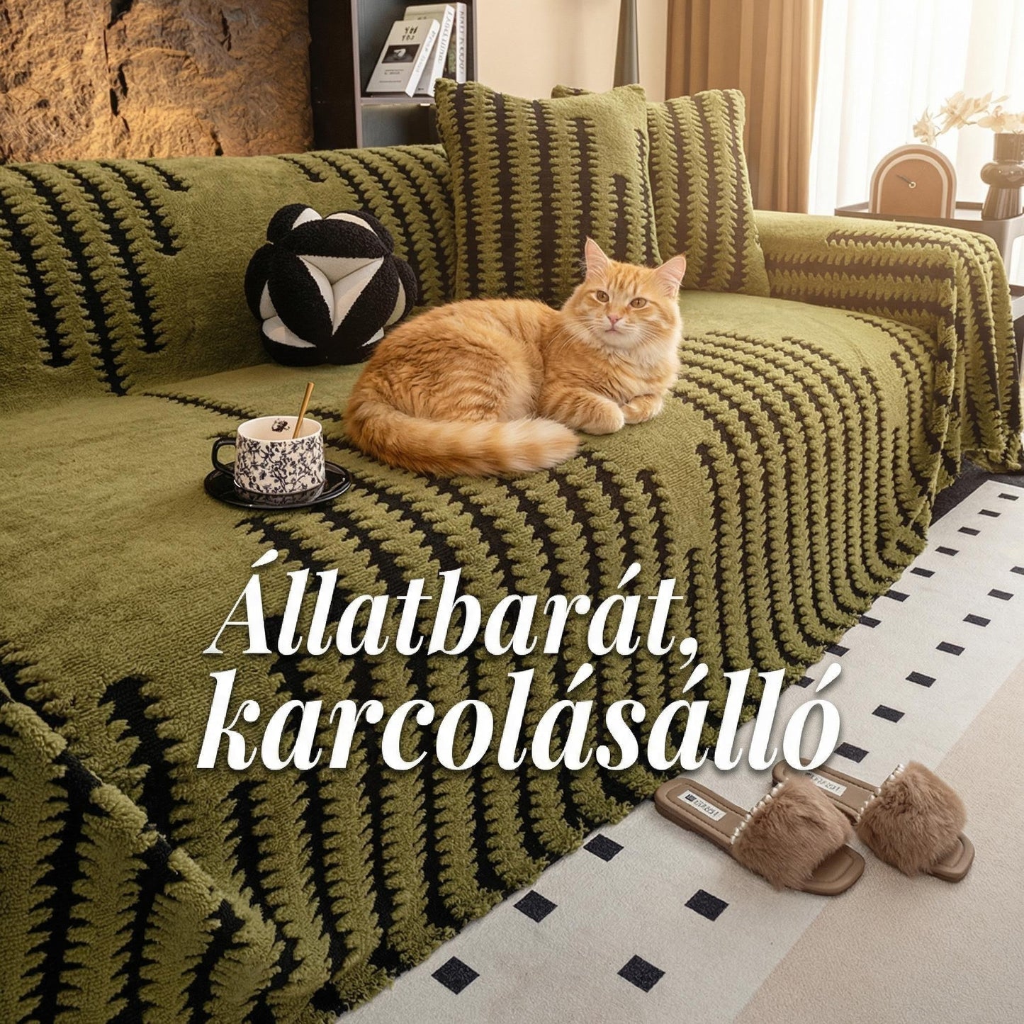 【🎁2026 legnépszerűbb kanapéhuzatai🔥】Puha, plüss, csúszásgátló kanapéhuzat🧣
