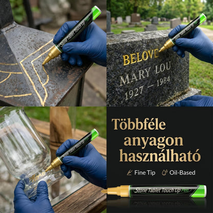 🐦Arany sírkő jelző a kifakult sírfeliratok helyreállításához🖌️