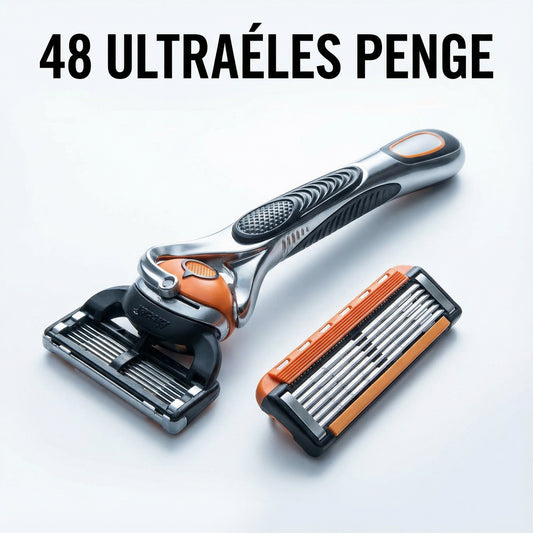 🧔 Férfi borotvapótló készlet + ingyenes tartóUltraéles rozsdamentes acél pengék, tökéletesen sima borotválkozás ✨
