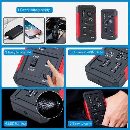 USB-C-s autórelé-tesztelő 4/5 pólusú relékhez