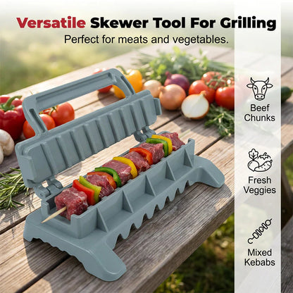 Mennyivel egyszerűbb a kebab készítés ezzel a kis kütyüvel!☀️ Könnyen kezelhető grill‑kebabkészítő nyárs✨🍖