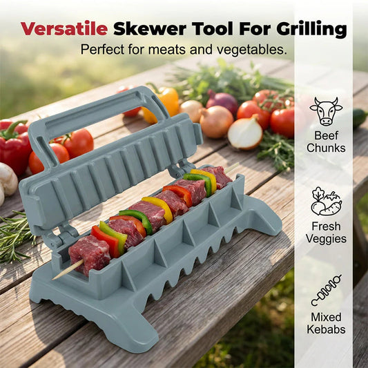Mennyivel egyszerűbb a kebab készítés ezzel a kis kütyüvel!☀️ Könnyen kezelhető grill‑kebabkészítő nyárs✨🍖