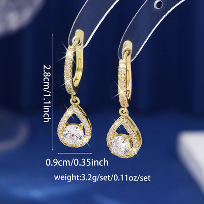 💎Elegáns karika fülbevalók lógó cseppel