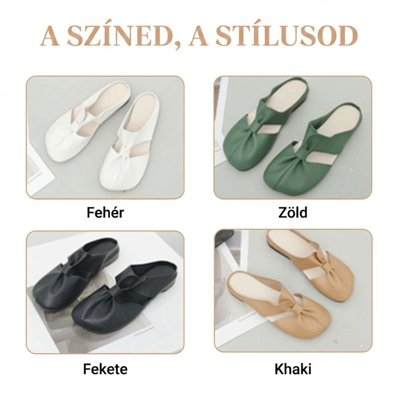 👡 Női csomós mules papucs – puha talp | Divatos dizájn, könnyű és rugalmas – tökéletes sétákhoz és városi programokhoz 🛍️