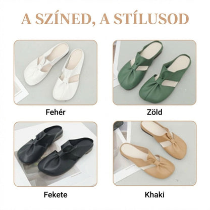 👡 Női csomós mules papucs – puha talp | Divatos dizájn, könnyű és rugalmas – tökéletes sétákhoz és városi programokhoz 🛍️