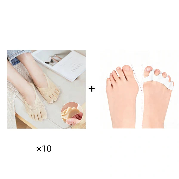 Végre kényelmes zokni minden napra!☀️ Uniszex láthatatlan korrekciós ötujjú zokni✨🧦