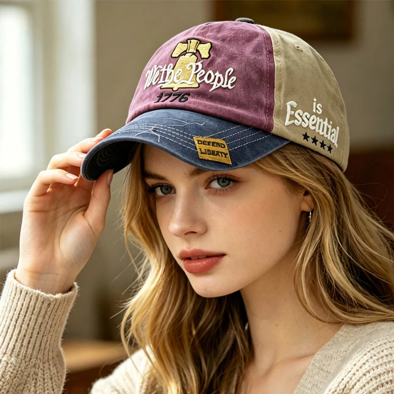 🧢 Kopott amerikai zászlóval hímzett sapka 🇺🇸