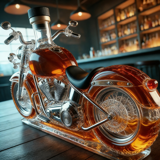 đ Egyedi dĂsz Ă©s praktikus hasznĂĄlati tĂĄrgy egyben! MotorkerĂ©kpĂĄr whisky dekantĂĄlĂł