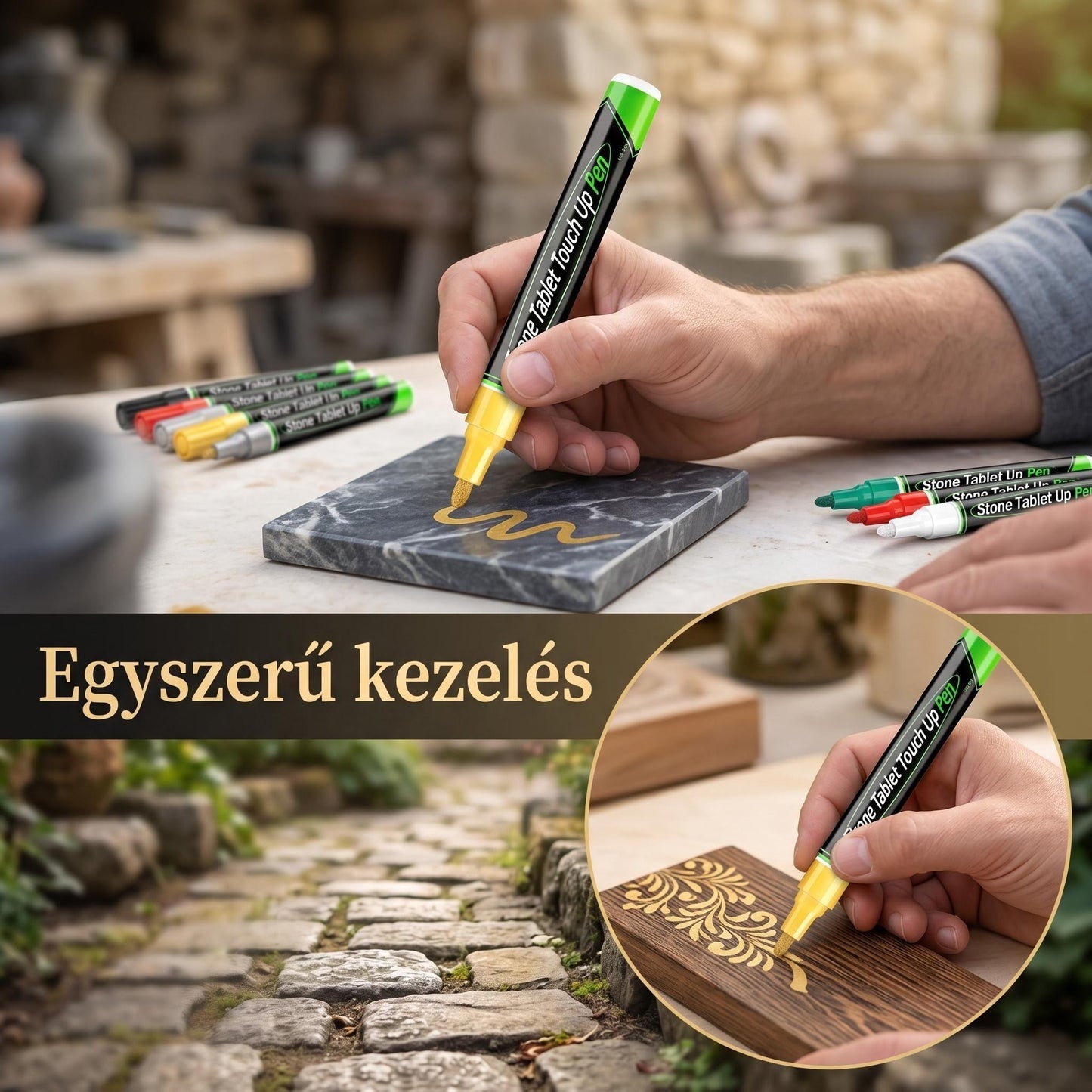 🐦Arany sírkő jelző a kifakult sírfeliratok helyreállításához🖌️
