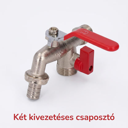 🔥🚰Univerzális rozsdamentes acélból készült dupla kimeneti kerti vízcsaptelep