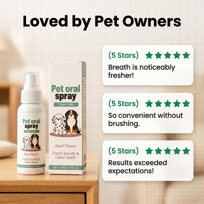 Kíméletes szájápoló spray háziállatok számára
