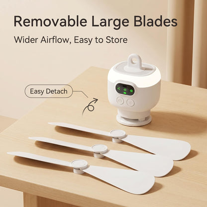 😃 Kényelem és fény egyben bárhol! Újratölthető mennyezeti ventilátor LED-es világítással
