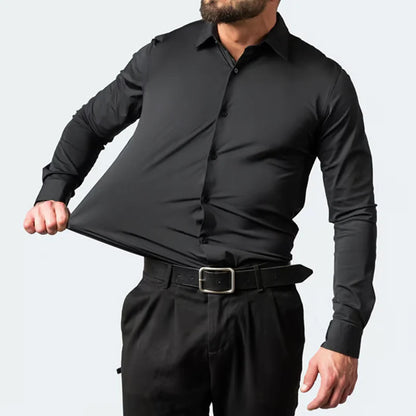 👔✨ Férfi, nagy rugalmasságú, gyűrődésmentes ing – elegancia kompromisszumok nélkül