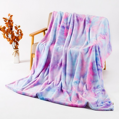 ☁️ Cozy up with this lovely blanket! Ultra-Soft Tie-Dye Plush Throw Blanket