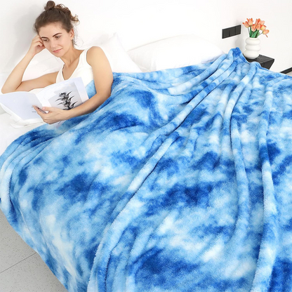 ☁️ Cozy up with this lovely blanket! Ultra-Soft Tie-Dye Plush Throw Blanket