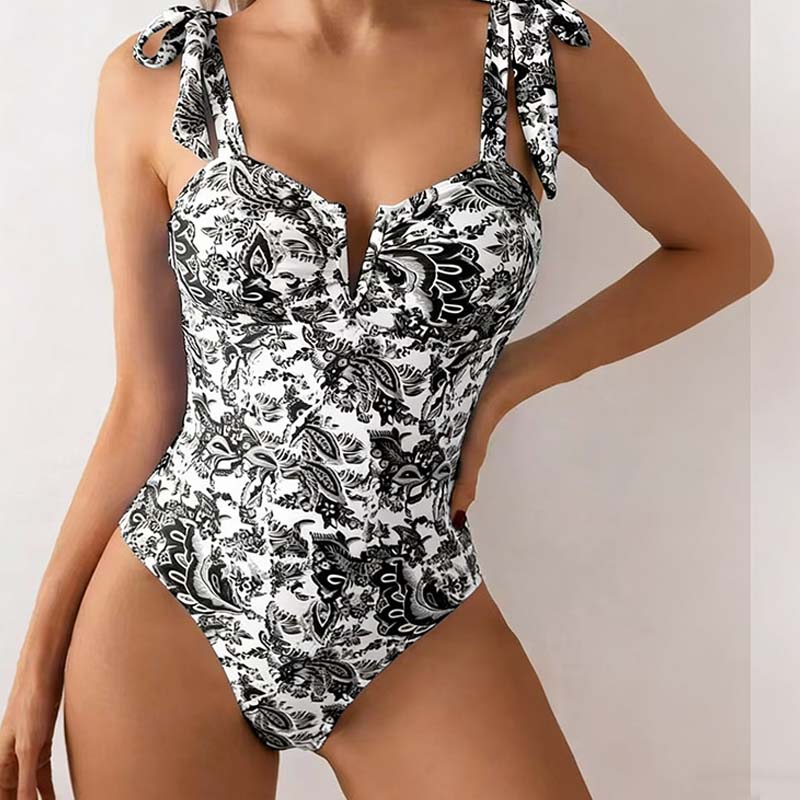 👙 Női, mintás egyrészes fürdőruha – Divatos, alakformáló és kényelmes 🌺🌊