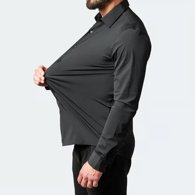 👔✨ Férfi, nagy rugalmasságú, gyűrődésmentes ing – elegancia kompromisszumok nélkül