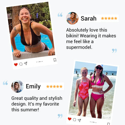 🔥Most kapható💥 – 👙 Magas derekú, hasformáló, többszínű bikini szett