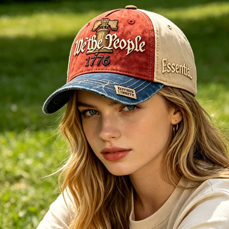 🧢 Kopott amerikai zászlóval hímzett sapka 🇺🇸